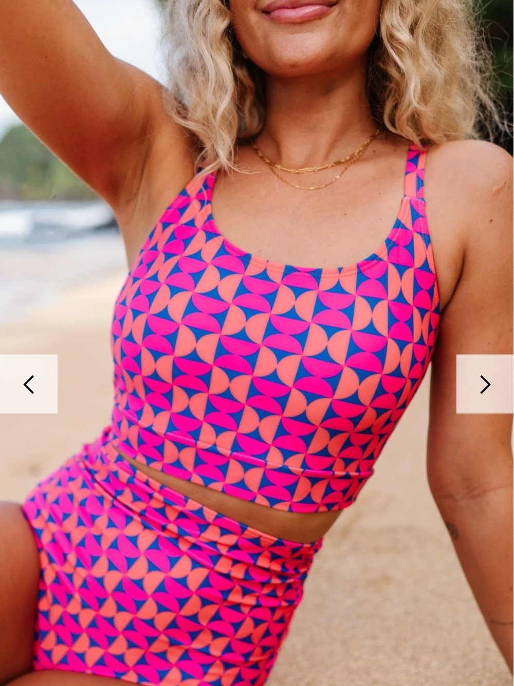 Livy & Kate Bayside Swim Top In Geo Babe Size XL NWT